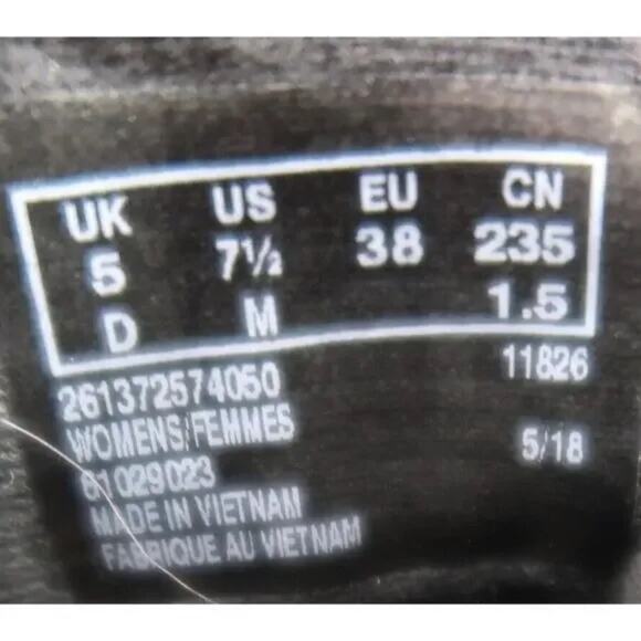 Clarks Shoes Women 7.5 Bootie Wedge Fashion Comfort Leather Classic Chukka Black - Picture 12 of 12